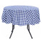 Скатерть круглая синяя клетка Ø1,5м