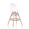Стул деревянный  барный Eames белый