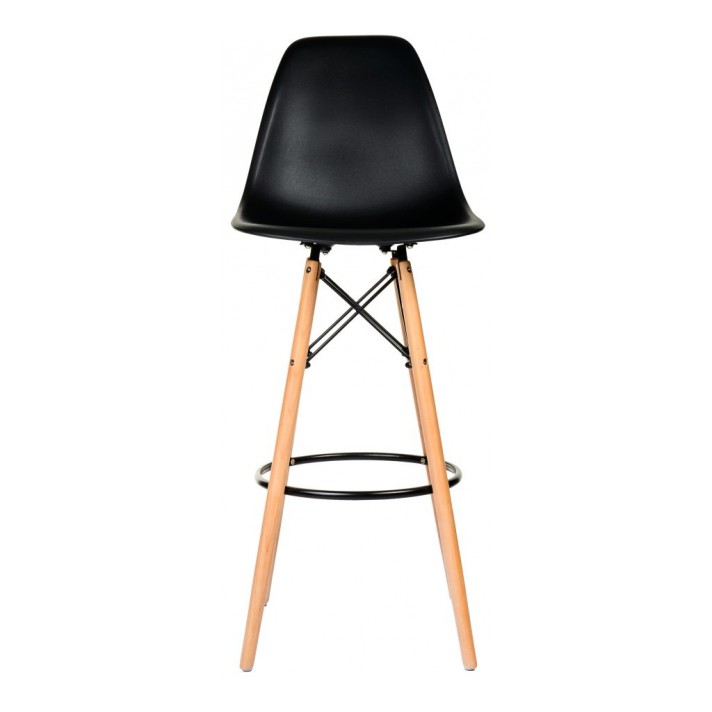 Стул деревянный  барный Eames черный в аренду
